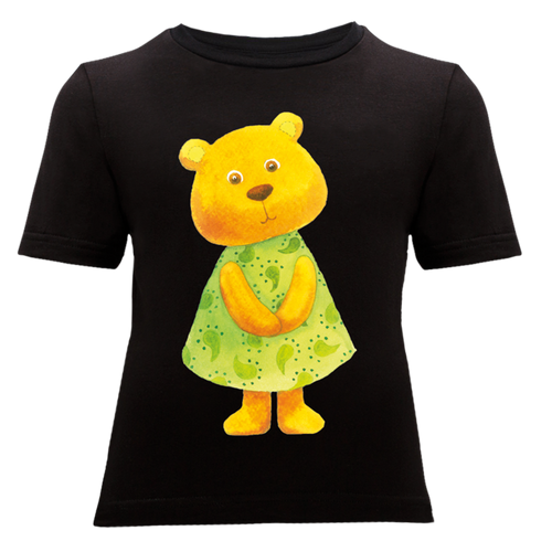 Baby Bear in a Green Dress T-Shirt - ALCUCLA