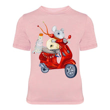Cargar imagen en el visor de la galería, Mouse Mia and the Motorcycle T-shirt - ALCUCLA