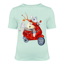 Cargar imagen en el visor de la galería, Mouse Mia and the Motorcycle T-shirt - ALCUCLA