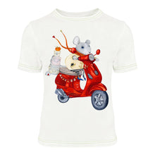 Load image into Gallery viewer, Mouse Mia and the Motorcycle T-shirt - ALCUCLA

