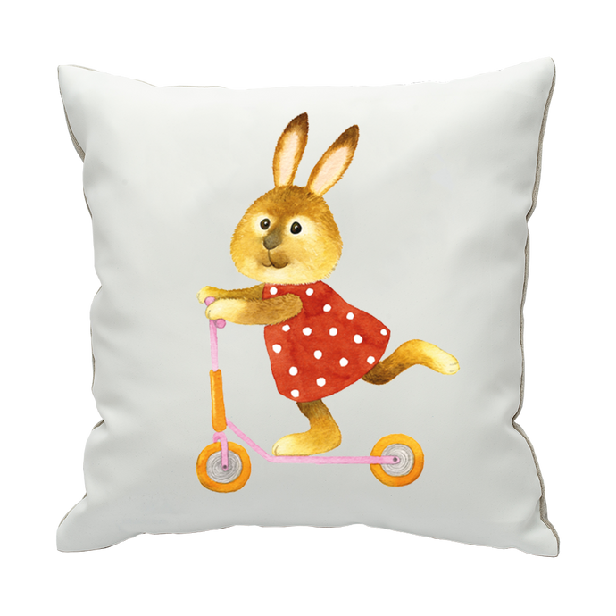 Pillowcase Bunny on a Scooter - ALCUCLA
