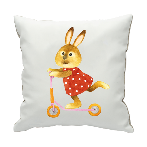 Pillowcase Bunny on a Scooter - ALCUCLA