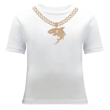 Load image into Gallery viewer, Gold Shark Chain T-Shirt - ALCUCLA
