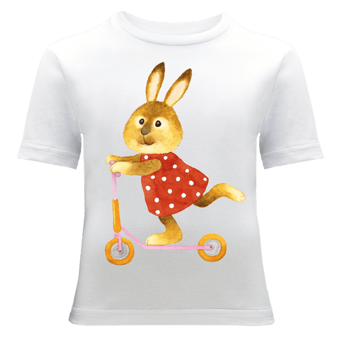 Bunny on a Scooter T-Shirt - ALCUCLA