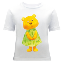 Lataa kuva Galleria-katseluun, Baby Bear in a Green Dress T-Shirt - ALCUCLA
