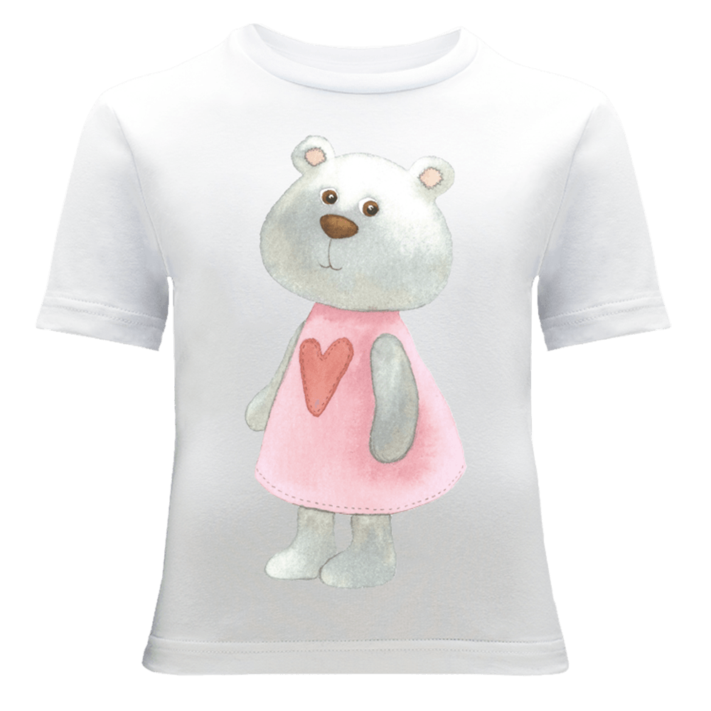 Baby Bear in a Pink Dress T-Shirt - ALCUCLA