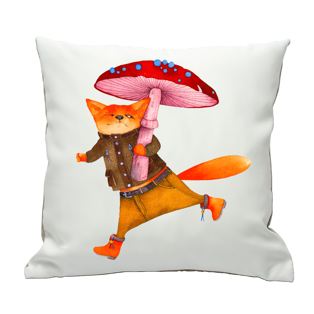Pillowcase Fox and The Mushroom
