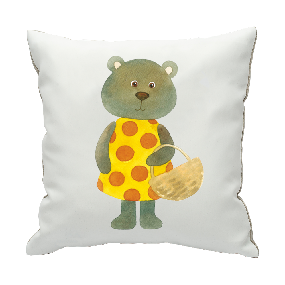 Pillowcase Baby Bear and a Basket - ALCUCLA