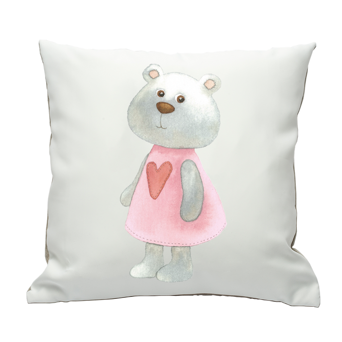 Pillowcase Baby Bear in a Pink Dress - ALCUCLA