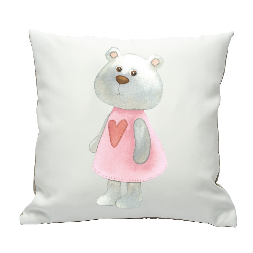 Pillowcase Baby Bear in a Pink Dress - ALCUCLA